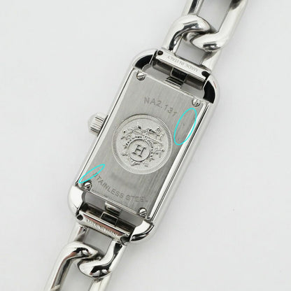 Hermes Dearman SS Diamond Silver Dial Quartz Watch — view 5