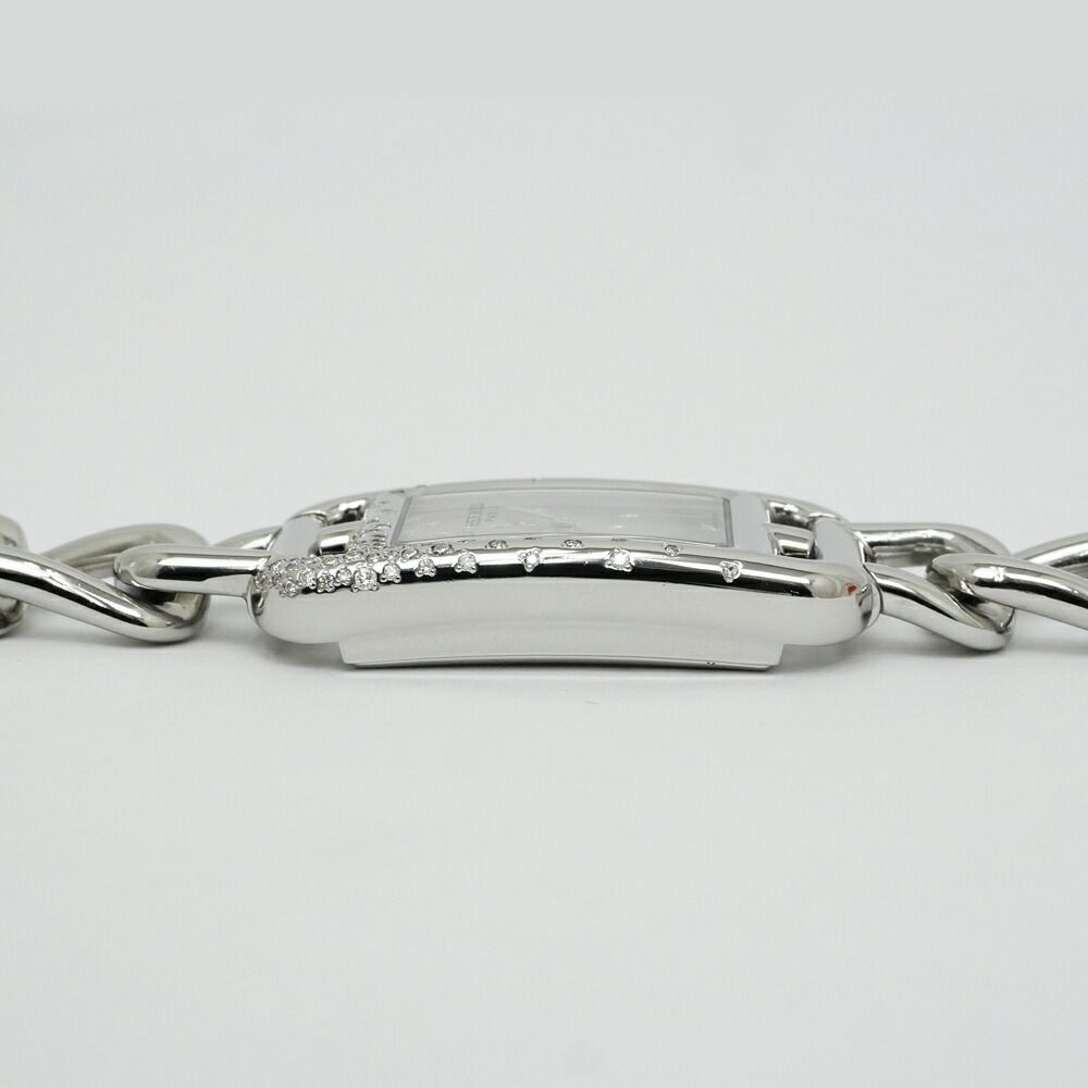 Hermes Dearman SS Diamond Silver Dial Quartz Watch — view 4
