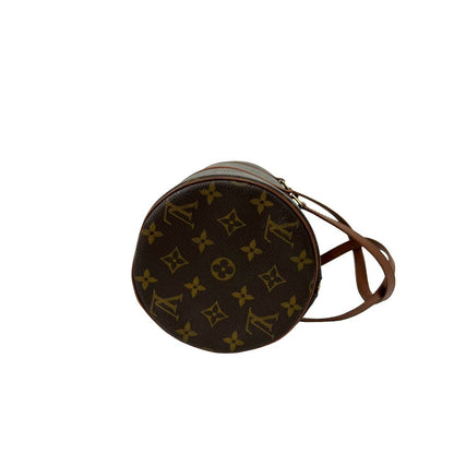 Louis Vuitton Vintage Papillon 30 Monogram Leather Handbag Drum Bag Brown — view 6