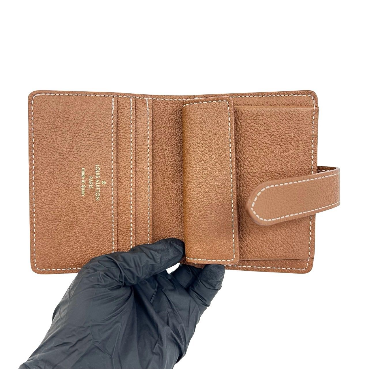 Louis Vuitton Portefeuille Lowkey Compact Leather Bifold Wallet Brown — view 7