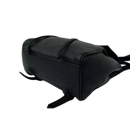 Saint Laurent Vintage YSL Logo Leather Drawstring Backpack Black — view 8
