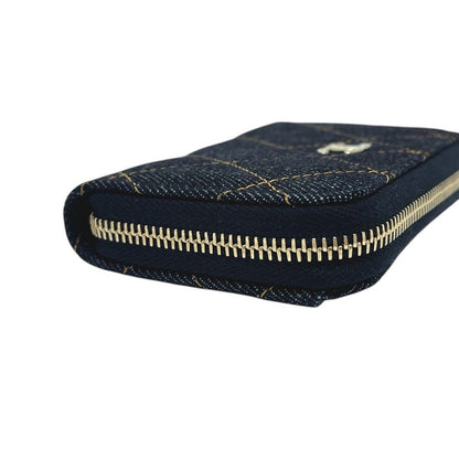 Chanel Coin Case Classic Zip Purse Denim Blue — view 4