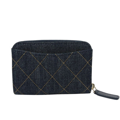 Chanel Coin Case Classic Zip Purse Denim Blue — view 2