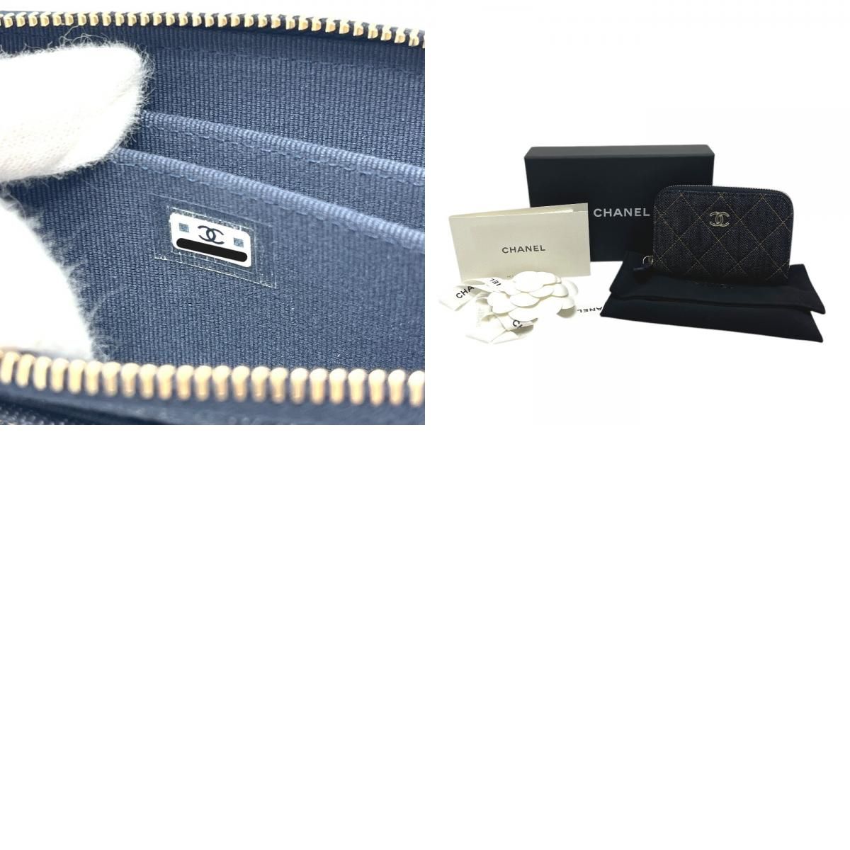 Chanel Coin Case Classic Zip Purse Denim Blue — view 9