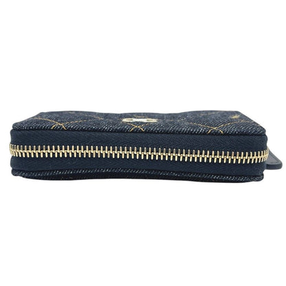 Chanel Coin Case Classic Zip Purse Denim Blue — view 3