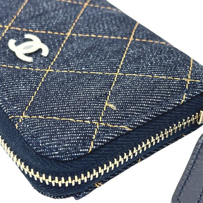 Chanel Coin Case Classic Zip Purse Denim Blue — view 6