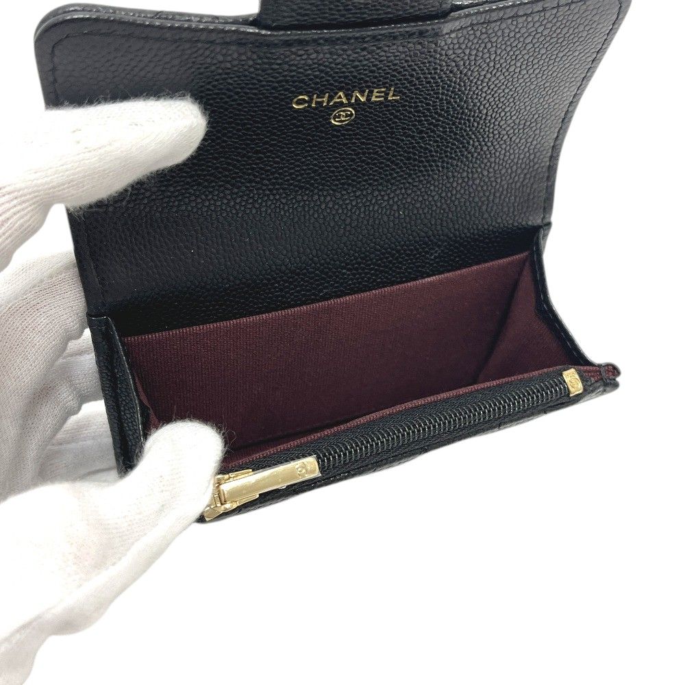 Chanel Coin Case Classicflap Card Caviar Leather Black — view 7