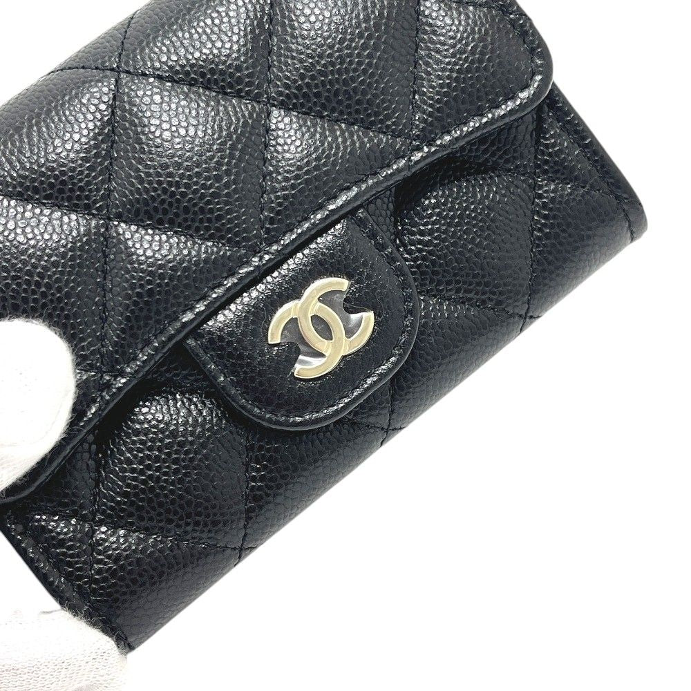 Chanel Coin Case Classicflap Card Caviar Leather Black — view 5