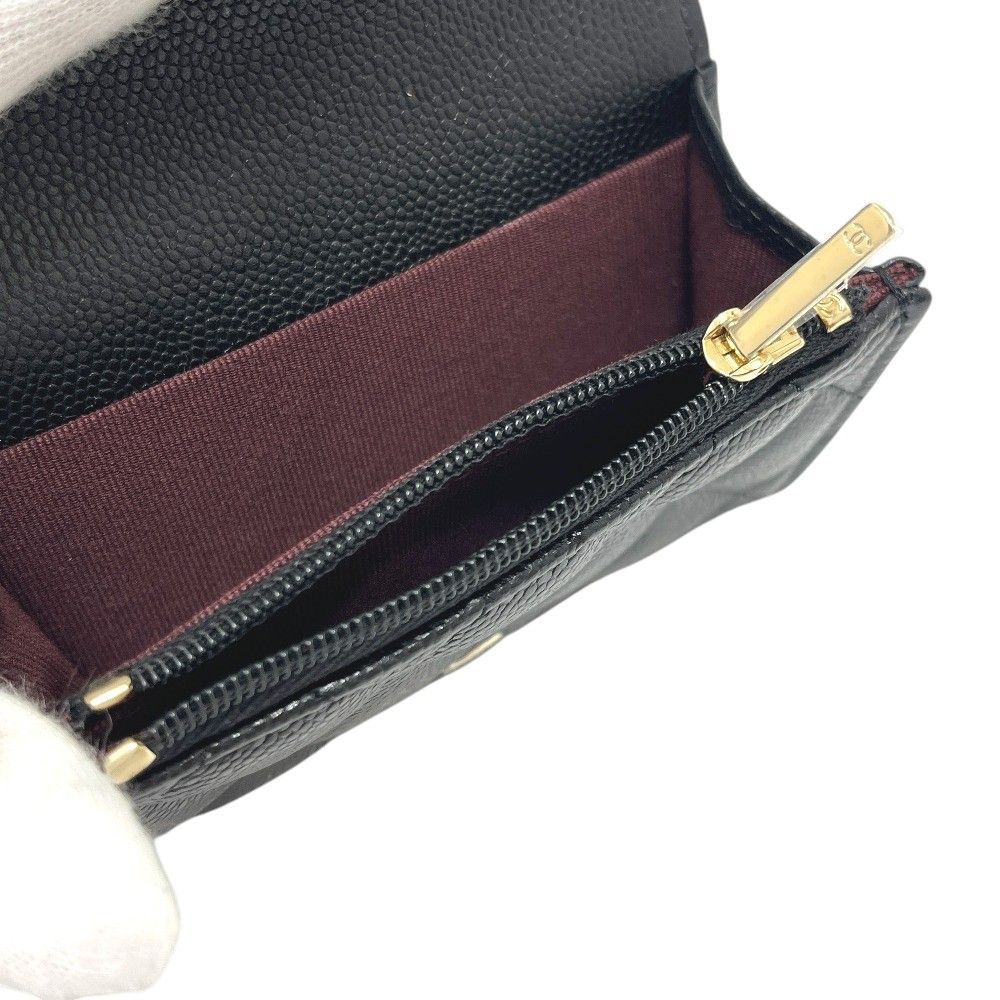 Chanel Coin Case Classicflap Card Caviar Leather Black — view 8