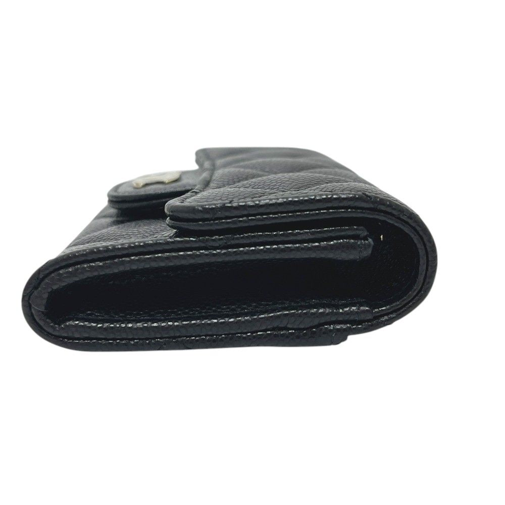 Chanel Coin Case Classicflap Card Caviar Leather Black — view 3