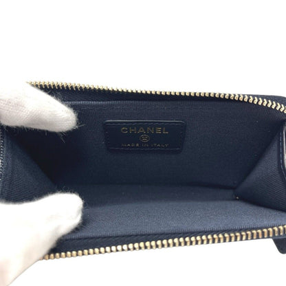 Chanel Coin Case Classicflap Card Denim Blue — view 8