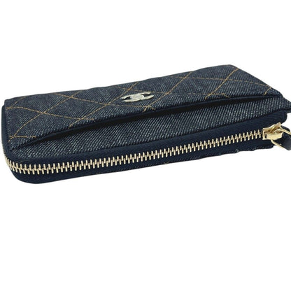Chanel Coin Case Classicflap Card Denim Blue — view 6