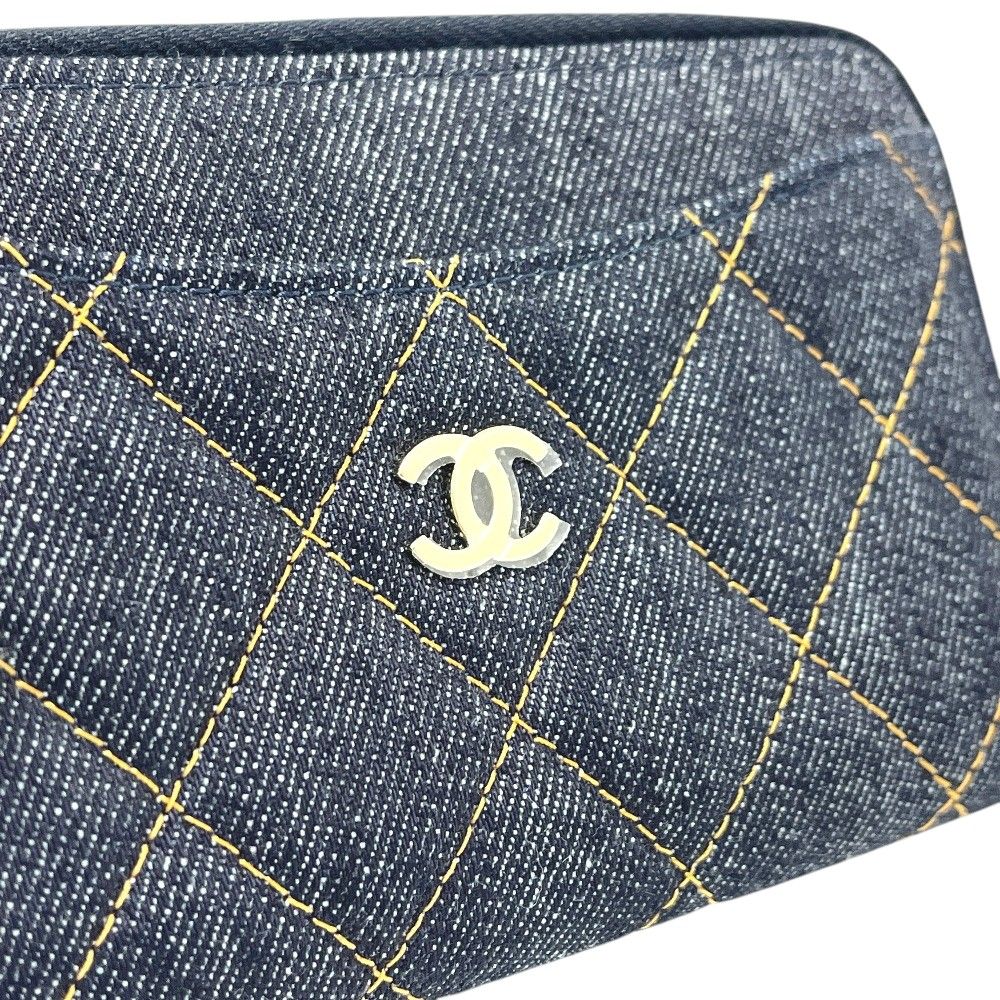Chanel Coin Case Classicflap Card Denim Blue — view 7