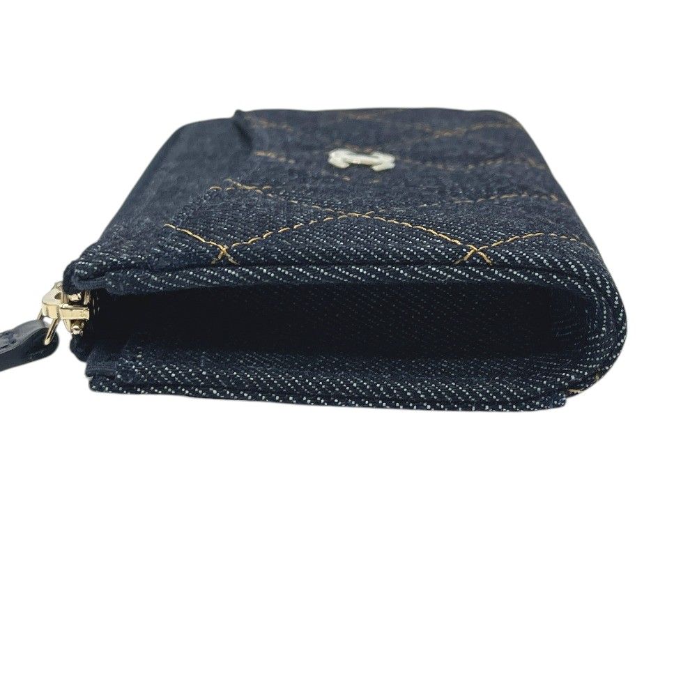 Chanel Coin Case Classicflap Card Denim Blue — view 4