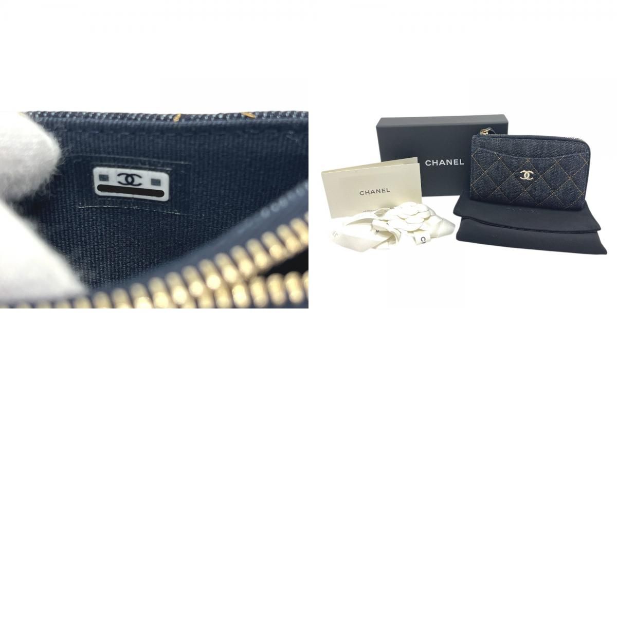 Chanel Coin Case Classicflap Card Denim Blue — view 9