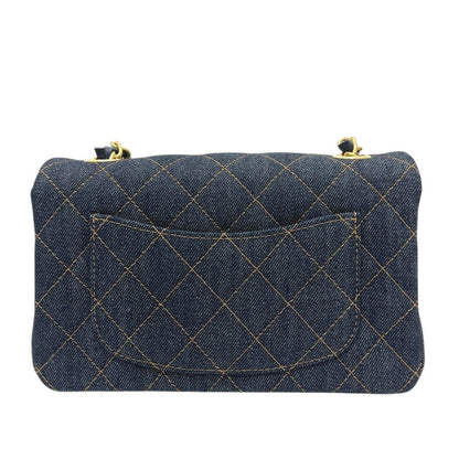 Chanel Shoulder Bag Quilted Mini 20 Denim Indigoblue Blue — view 2