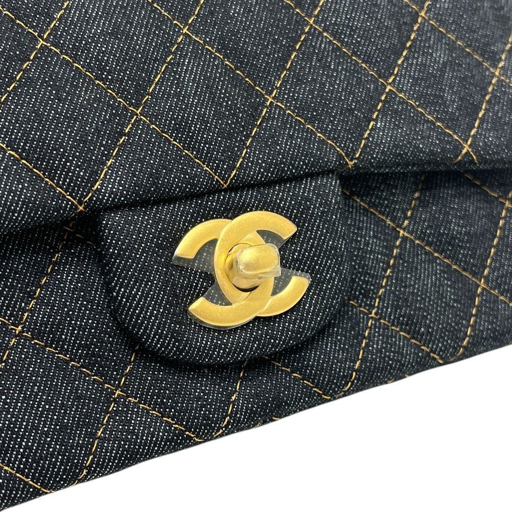 Chanel Shoulder Bag Quilted Mini 20 Denim Indigoblue Blue — view 6