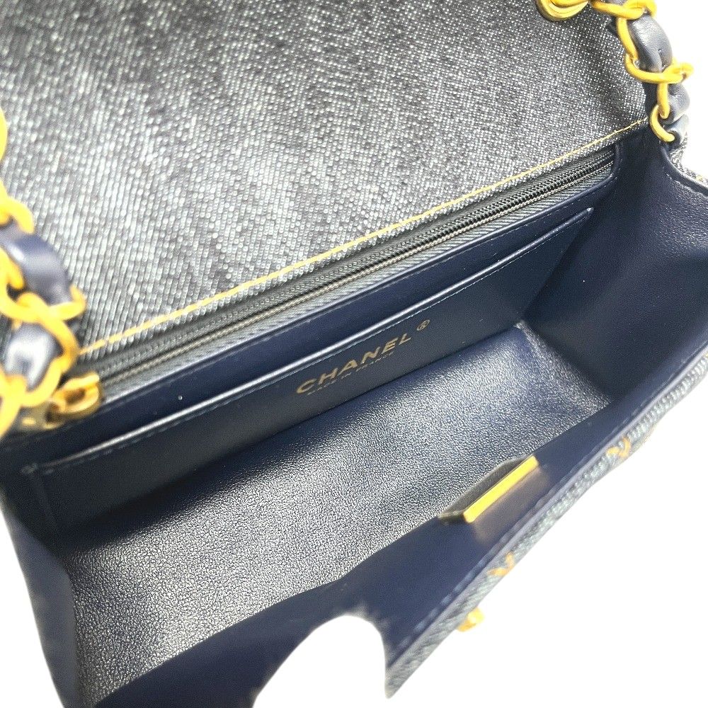 Chanel Shoulder Bag Quilted Mini 20 Denim Indigoblue Blue — view 8