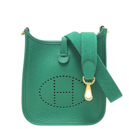 Hermes Shoulder Bag Evelyne TPM 16 Taurillon Clemence Vert Green