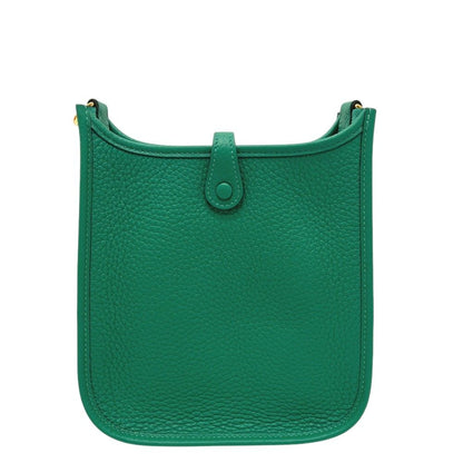 Hermes Shoulder Bag Evelyne TPM 16 Taurillon Clemence Vert Green — view 2