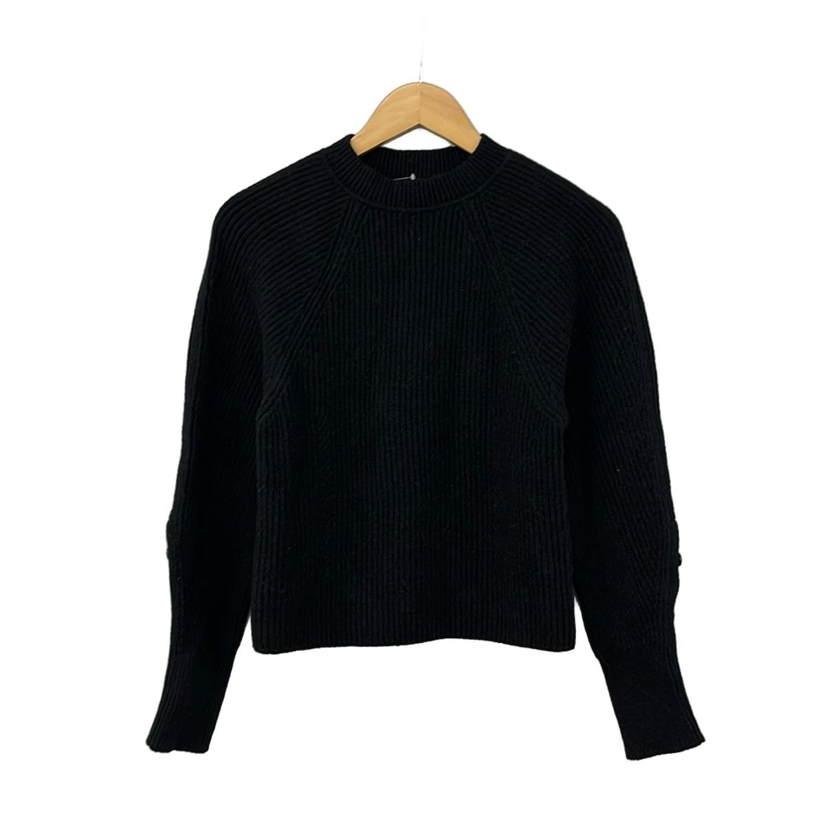 Hermes Long Sleeve Sweater 34 S Black Crew Neck Camel