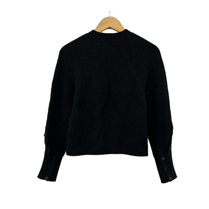 Hermes Long Sleeve Sweater 34 S Black Crew Neck Camel — view 2