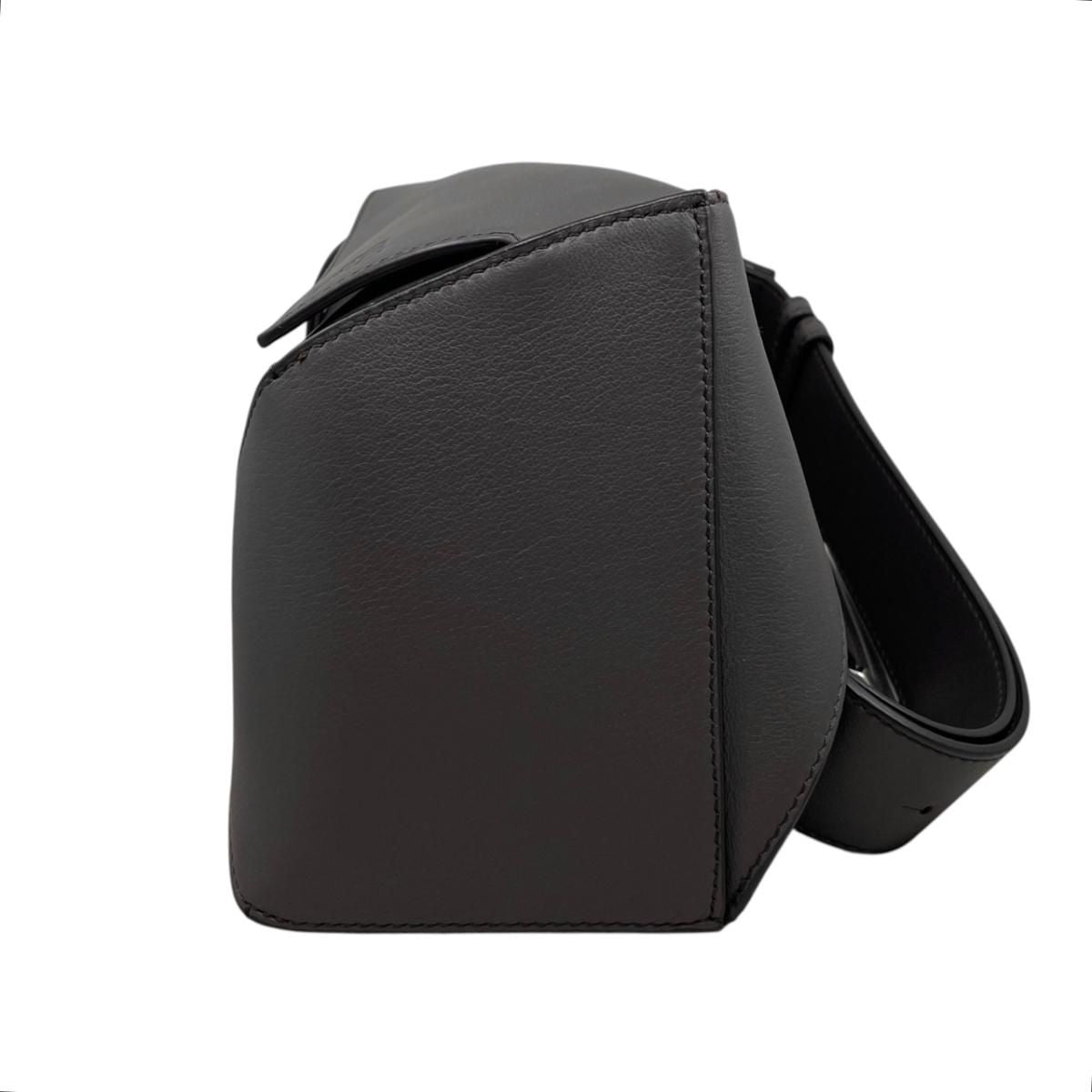 Loewe Belt Bag Puzzle Small Classiccalfskin Anagram Logo Darkgray Silver — view 4