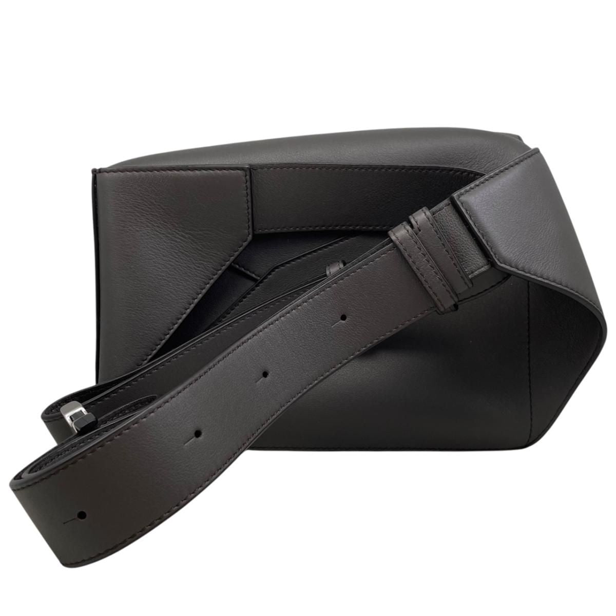 Loewe Belt Bag Puzzle Small Classiccalfskin Anagram Logo Darkgray Silver — view 3