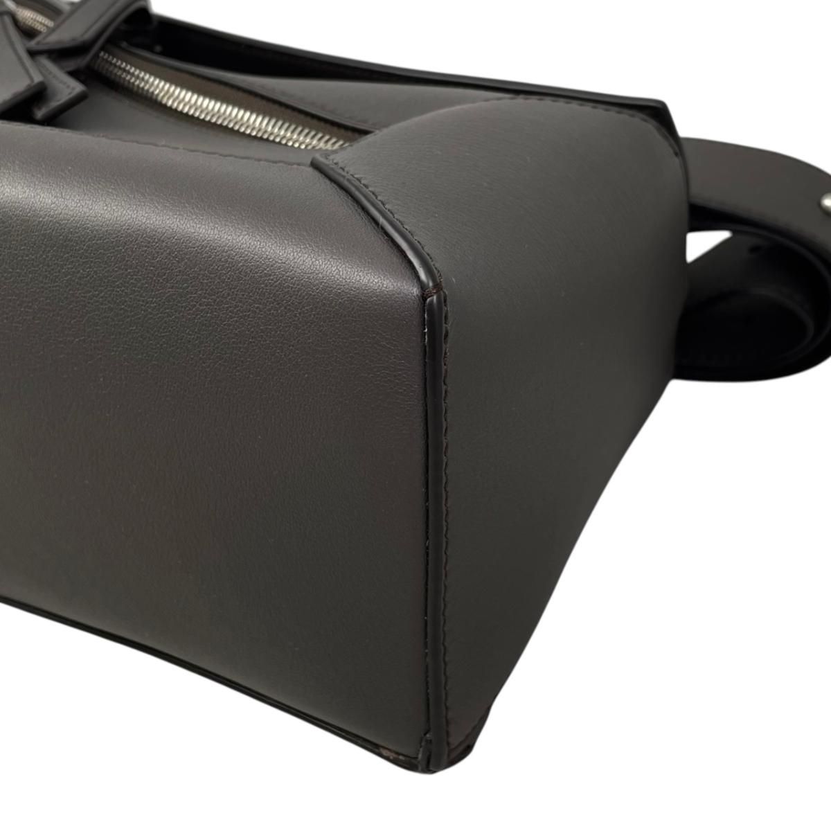 Loewe Belt Bag Puzzle Small Classiccalfskin Anagram Logo Darkgray Silver — view 8