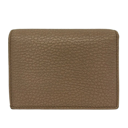 Gucci 2 Folding Wallet GG Marmont Gray Beige Leather — view 2