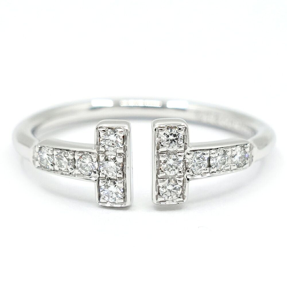 Tiffany & Co 18K White Gold T Diamond Ring