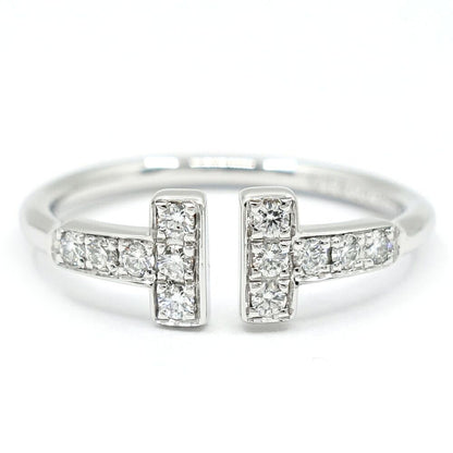 Tiffany & Co 18K White Gold T Diamond Ring
