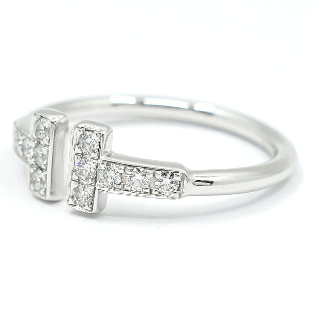 Tiffany & Co 18K White Gold T Diamond Ring — view 5