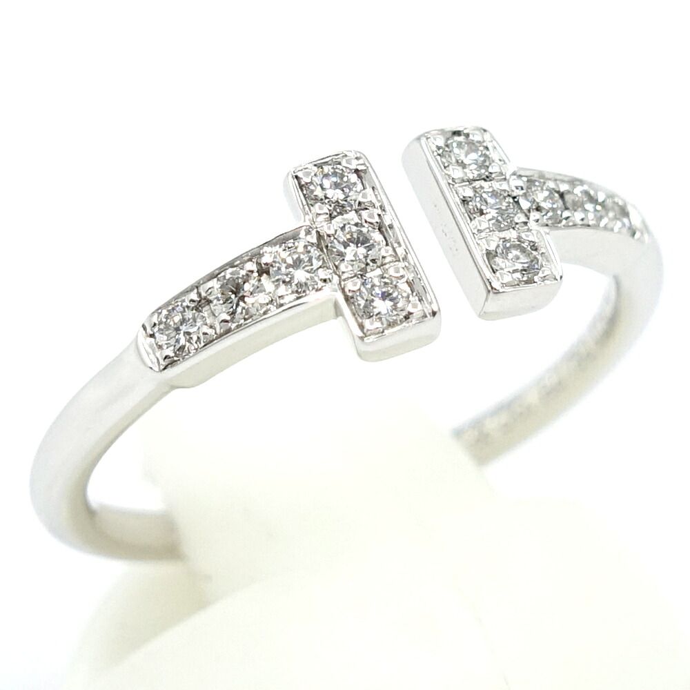 Tiffany & Co 18K White Gold T Diamond Ring — view 3