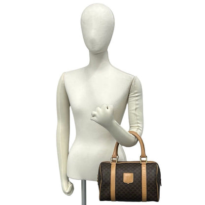 Celine Vintage Macadam Brazon Triomphe Leather Mini Boston Bag Brown — view 2