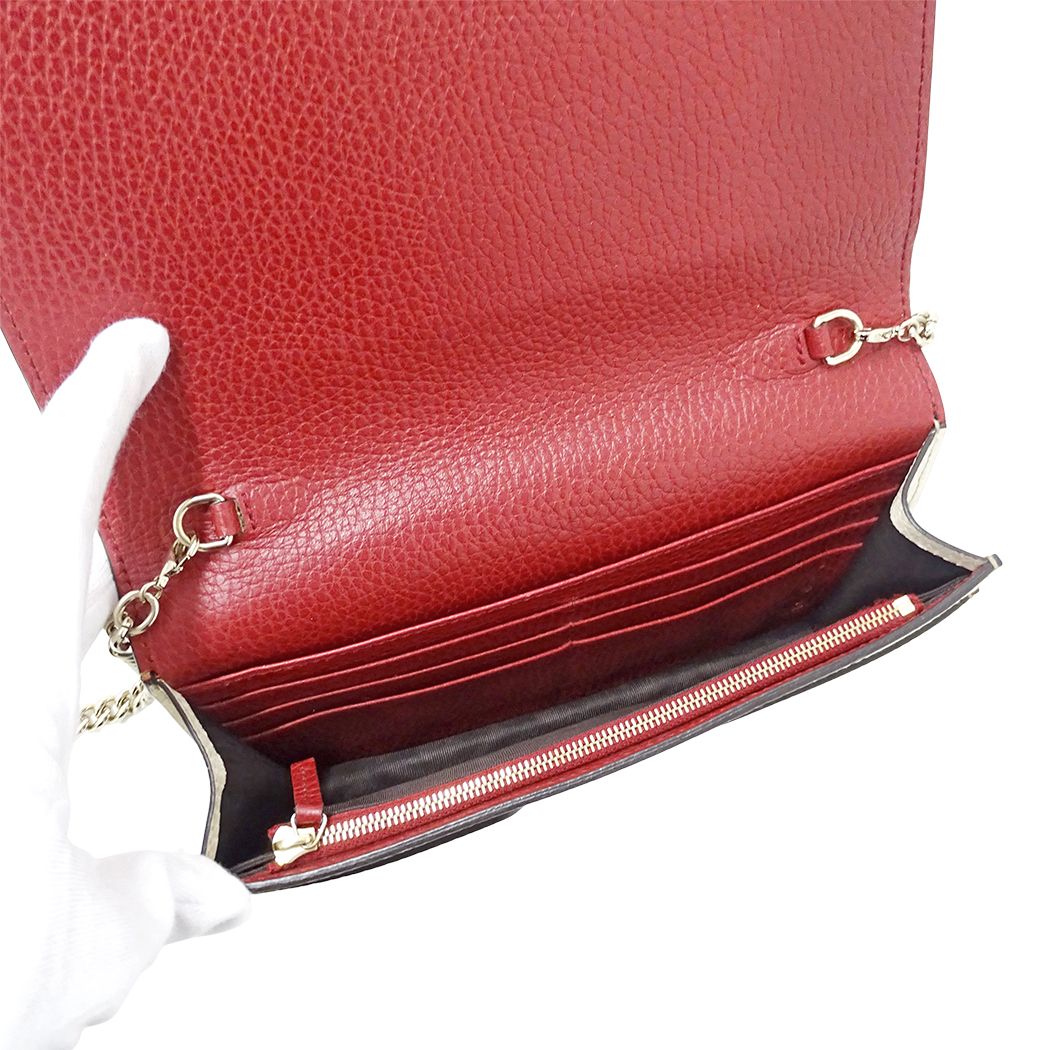 Gucci Wallet Shoulder Soho Leather Navy Chain — view 6