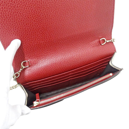 Gucci Wallet Shoulder Soho Leather Navy Chain — view 6