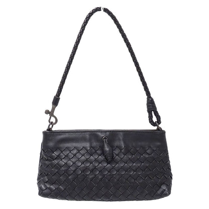 Bottega Veneta Intrecht Leather Black Mini Bag Small
