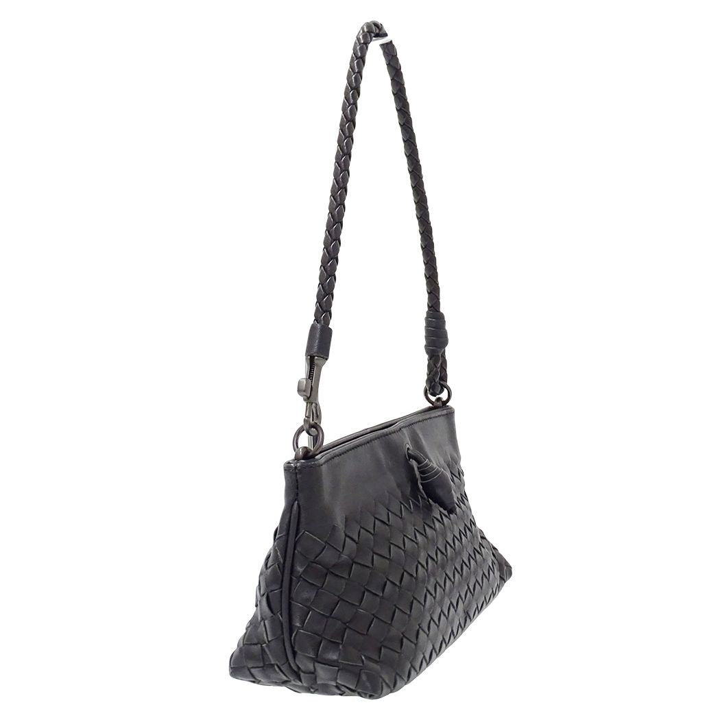 Bottega Veneta Intrecht Leather Black Mini Bag Small — view 4
