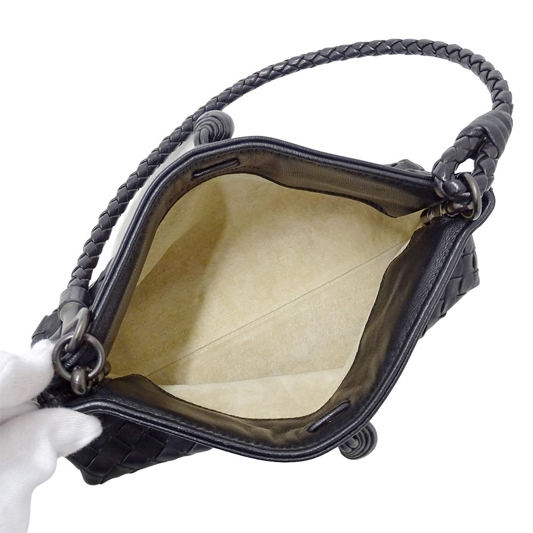 Bottega Veneta Intrecht Leather Black Mini Bag Small — view 5