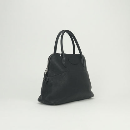 Hermes Bolide 31 Tote Shoulder Bag Taurillon Clemence Noir Black Silver 2-Way — view 2