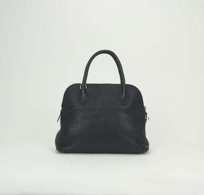 Hermes Bolide 31 Tote Shoulder Bag Taurillon Clemence Noir Black Silver 2-Way — view 3