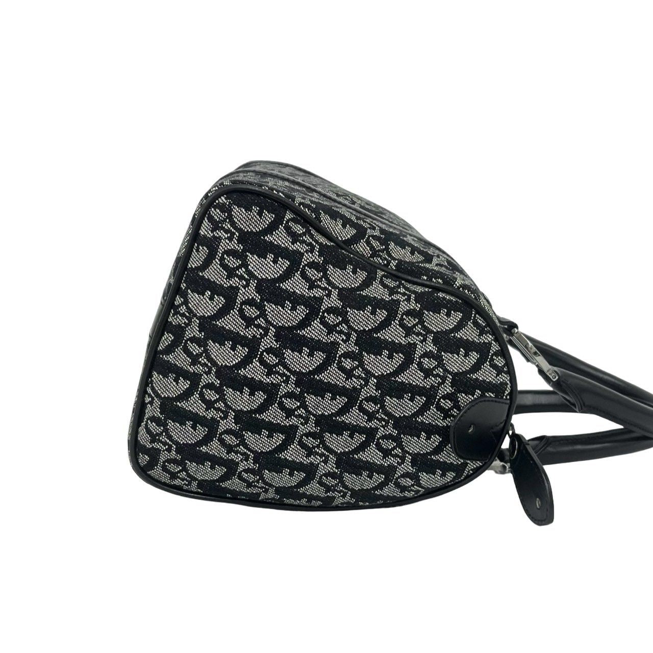 Dior Vintage Trotter Canvas Leather Mini Boston Bag Navy — view 6