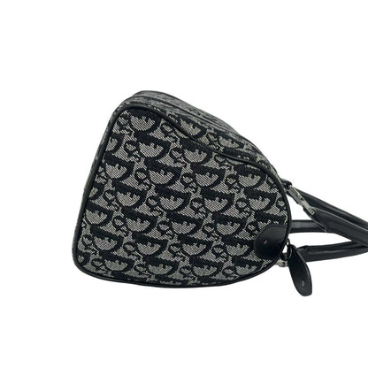 Dior Vintage Trotter Canvas Leather Mini Boston Bag Navy — view 6