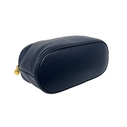 Dior Vintage CD Logo Leather 2-Way Shoulder Bag Navy — view 7