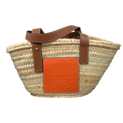 Loewe Handbag Bag Small Calfskin Anagram Logo Patch Natural Orange Brown — view 2