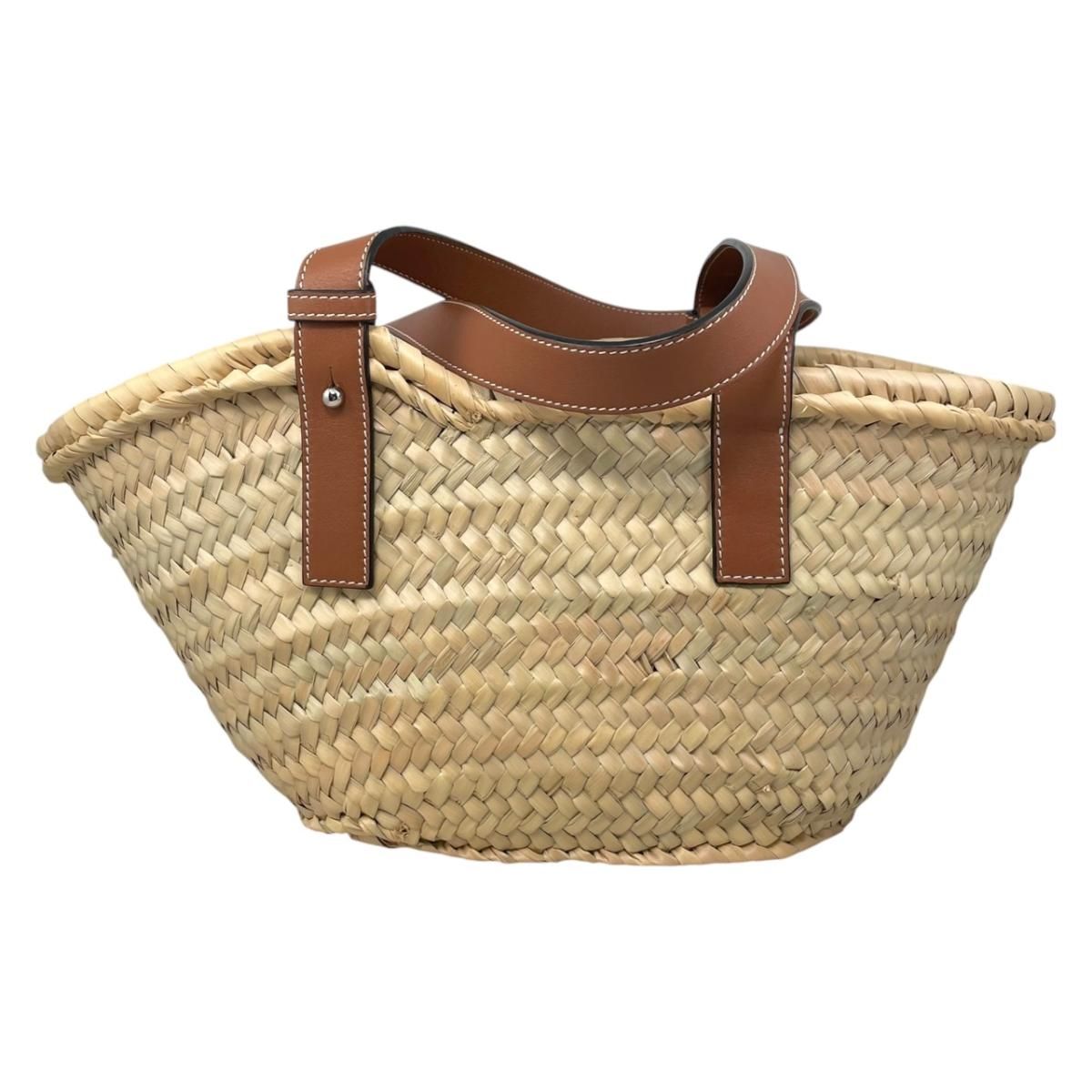 Loewe Handbag Bag Small Calfskin Anagram Logo Patch Natural Orange Brown — view 3