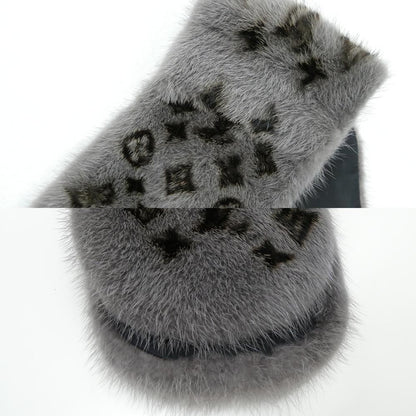 Louis Vuitton Monogram Fur Gray Scarf — view 6