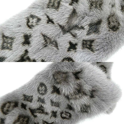 Louis Vuitton Monogram Fur Gray Scarf — view 5