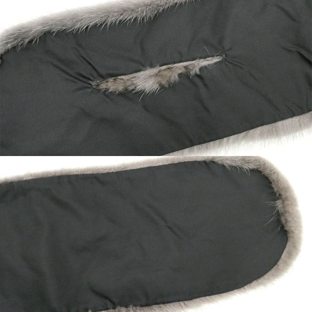 Louis Vuitton Monogram Fur Gray Scarf — view 8